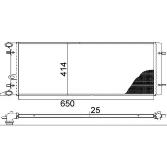 Radiateur, refroidissement du moteur MAHLE CR 368 001S