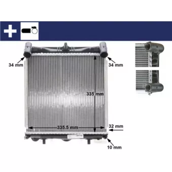 Radiateur, refroidissement du moteur MAHLE CR 370 000S