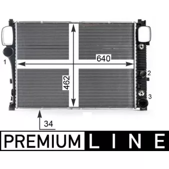 Radiateur, refroidissement du moteur MAHLE CR 38 000P