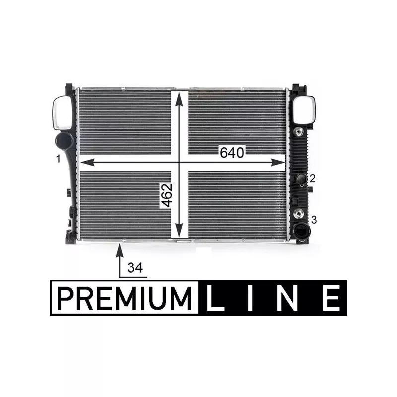 Radiateur, refroidissement du moteur MAHLE CR 38 000P