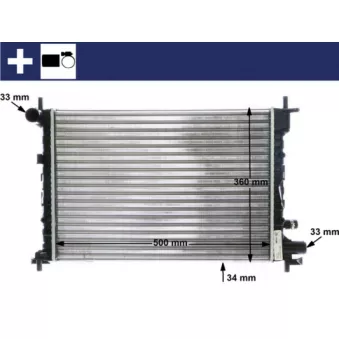 Radiateur, refroidissement du moteur MAHLE CR 381 000S