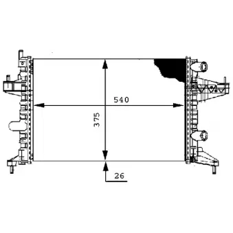 Radiateur, refroidissement du moteur MAHLE CR 388 000S