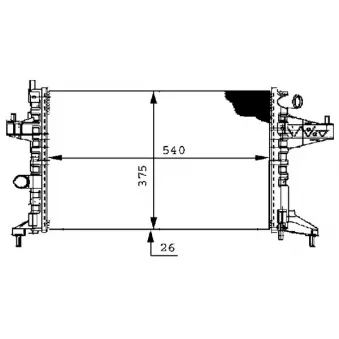 Radiateur, refroidissement du moteur MAHLE CR 389 000S