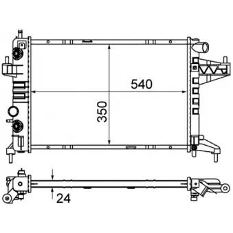 Radiateur, refroidissement du moteur MAHLE CR 390 000S