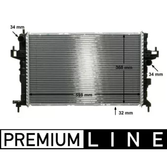 Radiateur, refroidissement du moteur MAHLE CR 391 000P