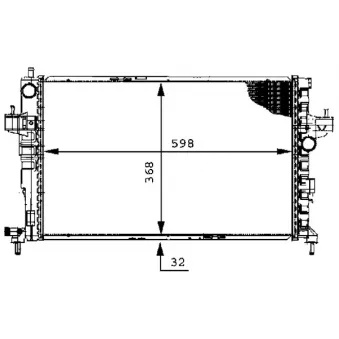 Radiateur, refroidissement du moteur MAHLE CR 391 000S