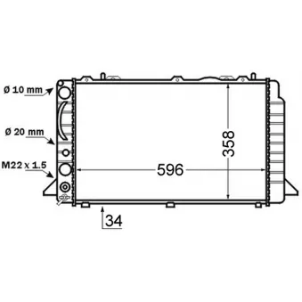 Radiateur, refroidissement du moteur MAHLE CR 396 000S