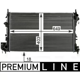 Radiateur, refroidissement du moteur MAHLE CR 40 000P