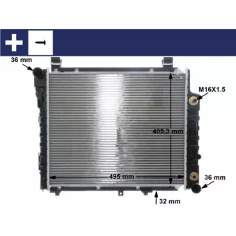 Radiateur, refroidissement du moteur MAHLE CR 406 000S