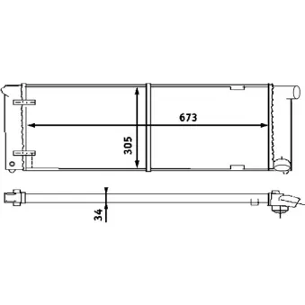 Radiateur, refroidissement du moteur MAHLE CR 407 000S
