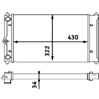 Radiateur, refroidissement du moteur MAHLE CR 408 000S