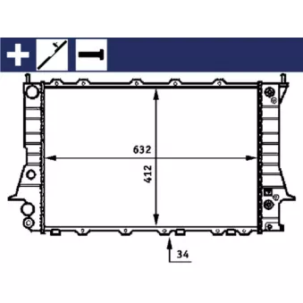 Radiateur, refroidissement du moteur MAHLE CR 413 000S