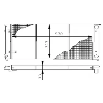 Radiateur, refroidissement du moteur MAHLE CR 414 000S