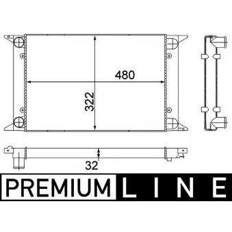 Radiateur, refroidissement du moteur MAHLE CR 415 000P