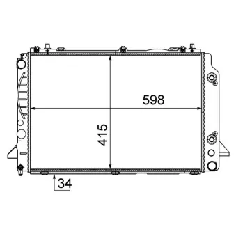 Radiateur, refroidissement du moteur MAHLE CR 416 000S