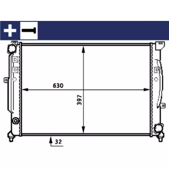Radiateur, refroidissement du moteur MAHLE CR 423 000S