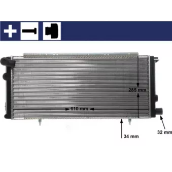 Radiateur, refroidissement du moteur MAHLE CR 425 000S