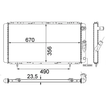 Radiateur, refroidissement du moteur MAHLE CR 426 000S