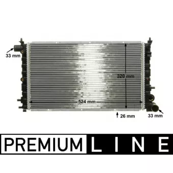 Radiateur, refroidissement du moteur MAHLE CR 430 000P