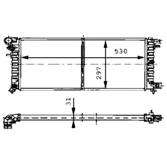 Radiateur, refroidissement du moteur MAHLE CR 430 000S