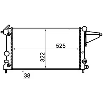 Radiateur, refroidissement du moteur MAHLE CR 432 000S