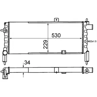 Radiateur, refroidissement du moteur MAHLE CR 442 000S