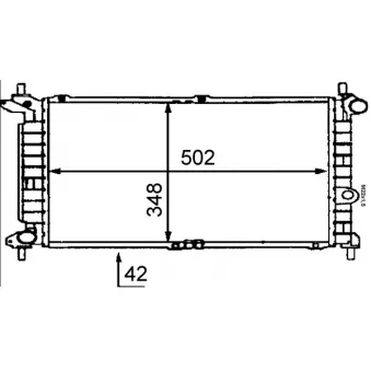 Radiateur, refroidissement du moteur MAHLE CR 443 000S