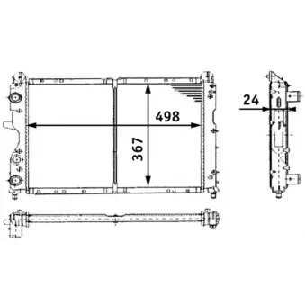 Radiateur, refroidissement du moteur MAHLE CR 450 000S