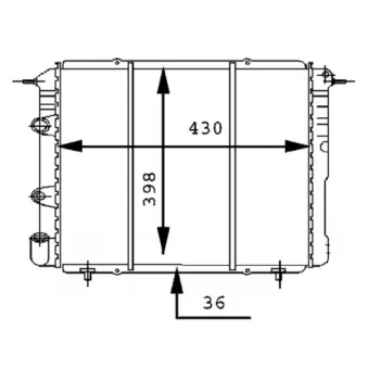 Radiateur, refroidissement du moteur MAHLE CR 451 000S