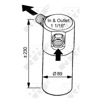 Filtre déshydratant, climatisation NRF 33042