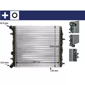 Radiateur, refroidissement du moteur MAHLE CR 454 000S