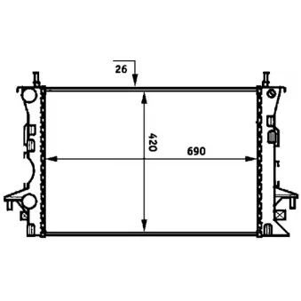 Radiateur, refroidissement du moteur MAHLE CR 459 000P