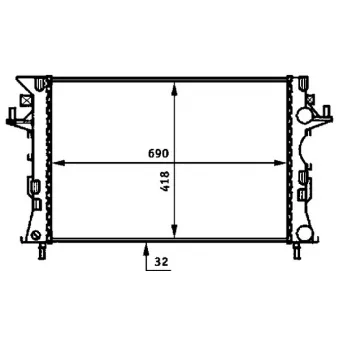 Radiateur, refroidissement du moteur MAHLE CR 461 000S