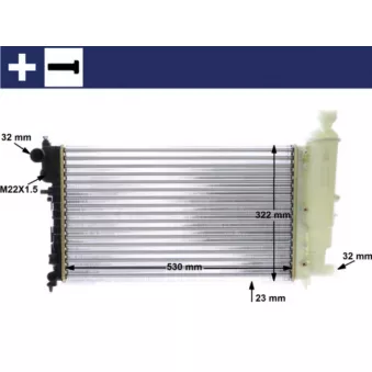 Radiateur, refroidissement du moteur MAHLE CR 468 000S