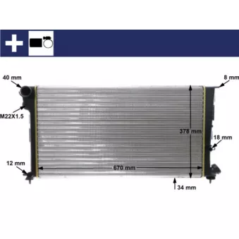 Radiateur, refroidissement du moteur MAHLE CR 471 000S