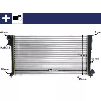 Radiateur, refroidissement du moteur MAHLE CR 475 000S