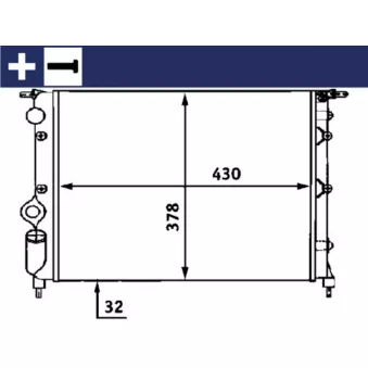 Radiateur, refroidissement du moteur MAHLE CR 476 000S