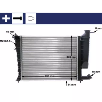 Radiateur, refroidissement du moteur MAHLE CR 478 000S