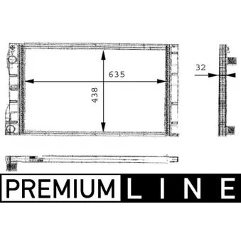 Radiateur, refroidissement du moteur MAHLE CR 480 000P