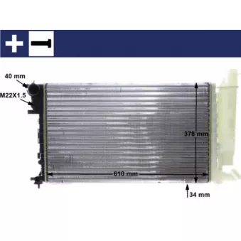 Radiateur, refroidissement du moteur MAHLE CR 481 000S