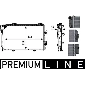 Radiateur, refroidissement du moteur MAHLE CR 485 000P