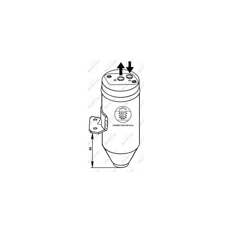 Filtre déshydratant, climatisation NRF 33108