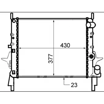 Radiateur, refroidissement du moteur MAHLE CR 490 000S