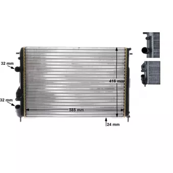 Radiateur, refroidissement du moteur MAHLE CR 493 000S