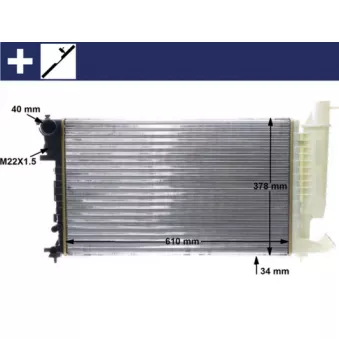Radiateur, refroidissement du moteur MAHLE CR 498 000S