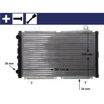 Radiateur, refroidissement du moteur MAHLE CR 499 000S
