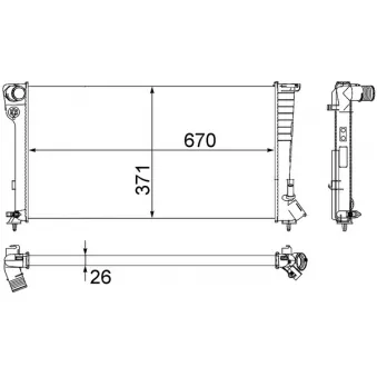 Radiateur, refroidissement du moteur MAHLE CR 504 000S