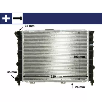 Radiateur, refroidissement du moteur MAHLE CR 519 000S