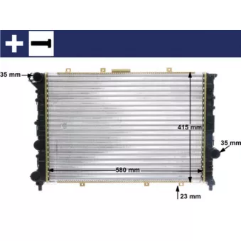 Radiateur, refroidissement du moteur MAHLE CR 520 000S
