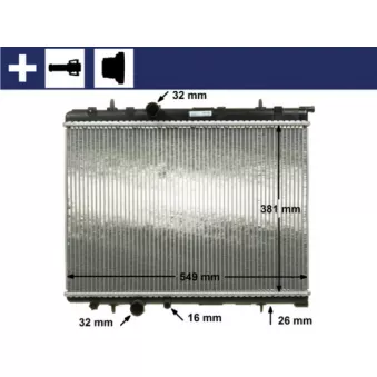 Radiateur, refroidissement du moteur MAHLE CR 524 000S